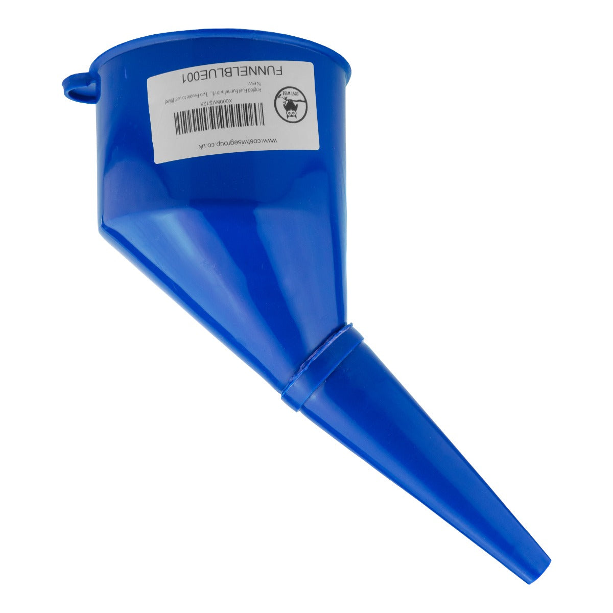 Filtered Fuel Funnel with Angled Spout, Blue