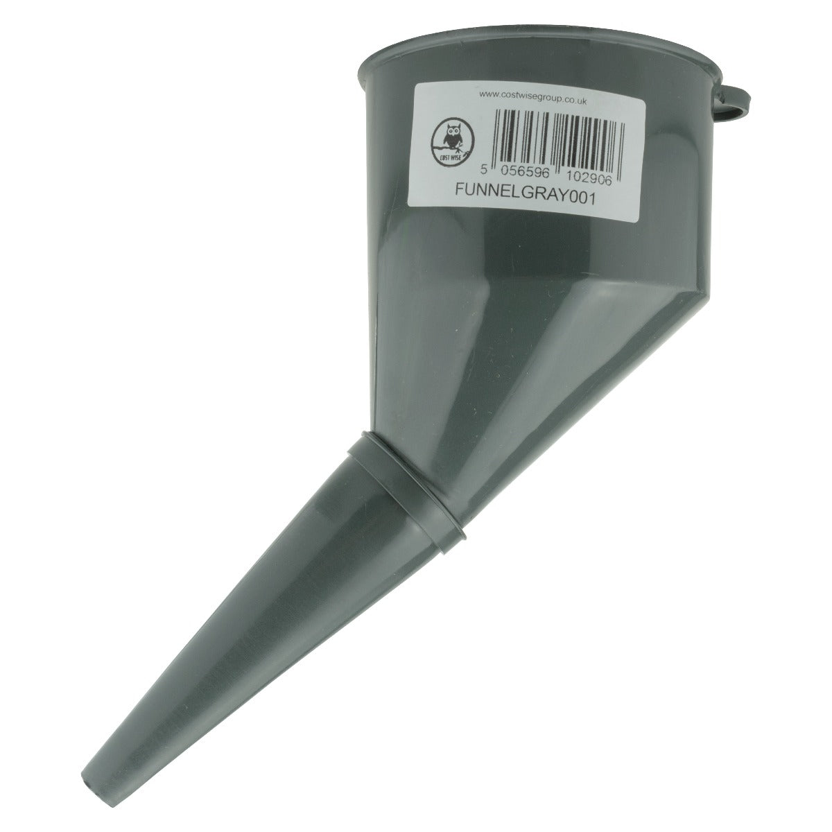 Filtered Fuel Funnel with Angled Spout, Grey