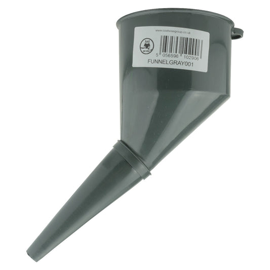 Filtered Fuel Funnel with Angled Spout, Grey