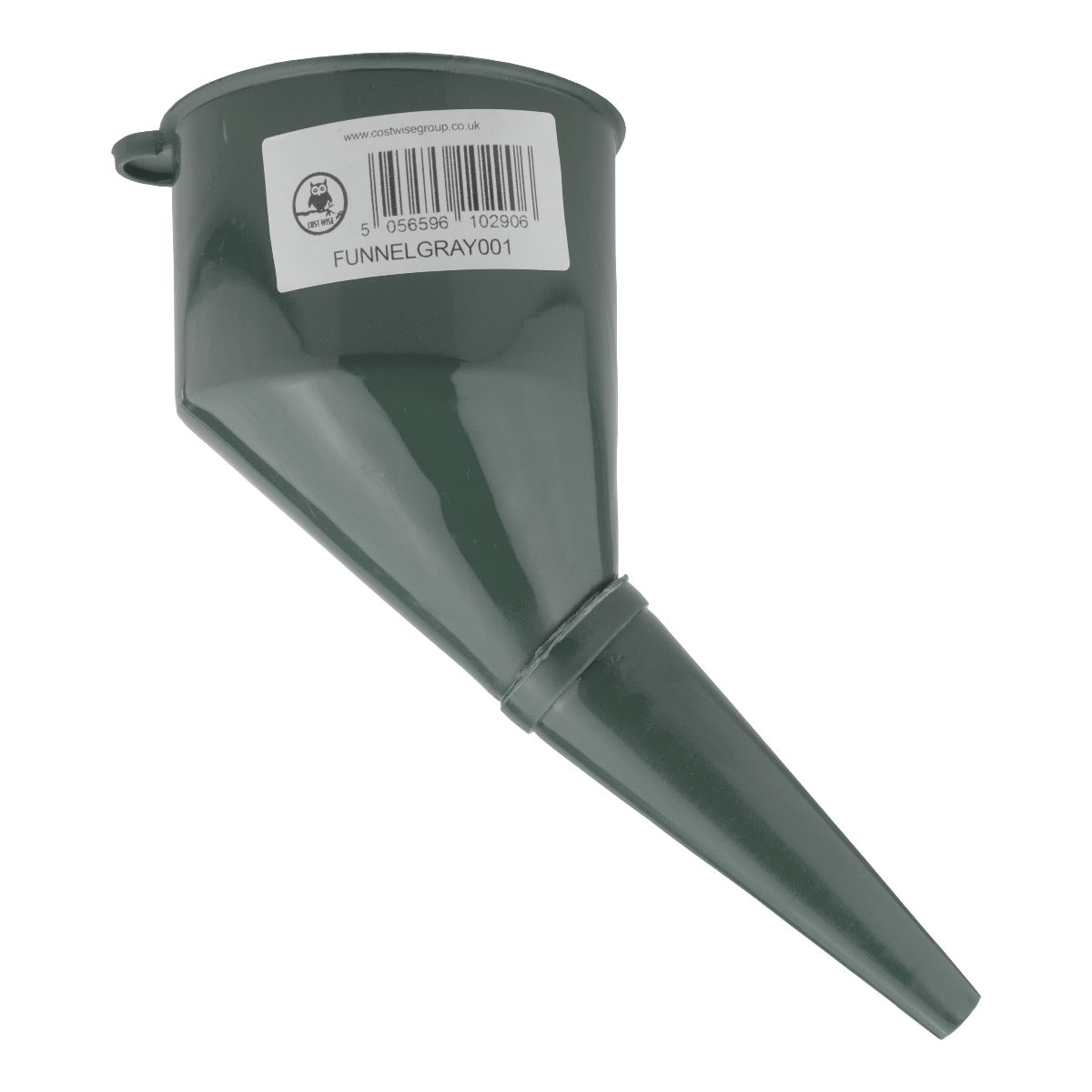 Filtered Fuel Funnel with Angled Spout, Grey