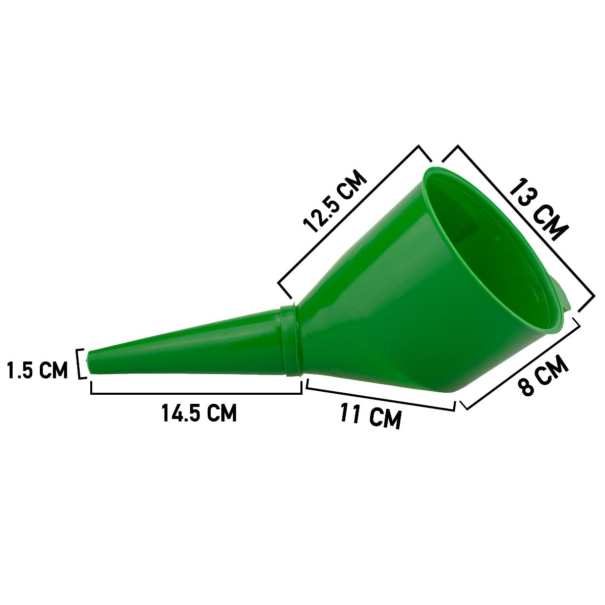 Filtered Fuel Funnel with Angled Spout, Green