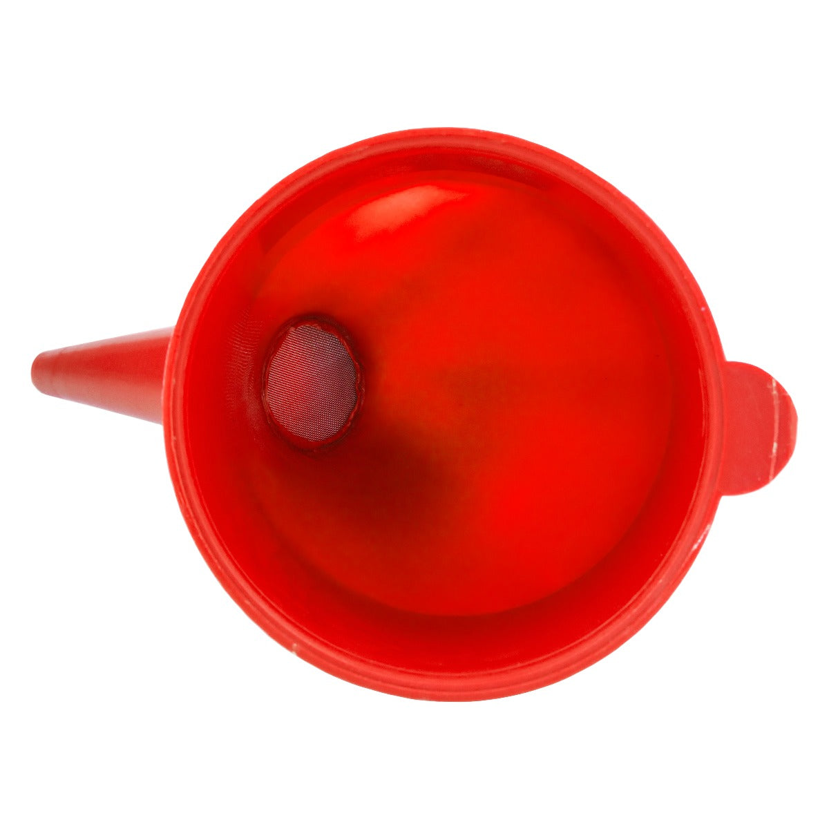 Filtered Fuel Funnel with Angled Spout, Red
