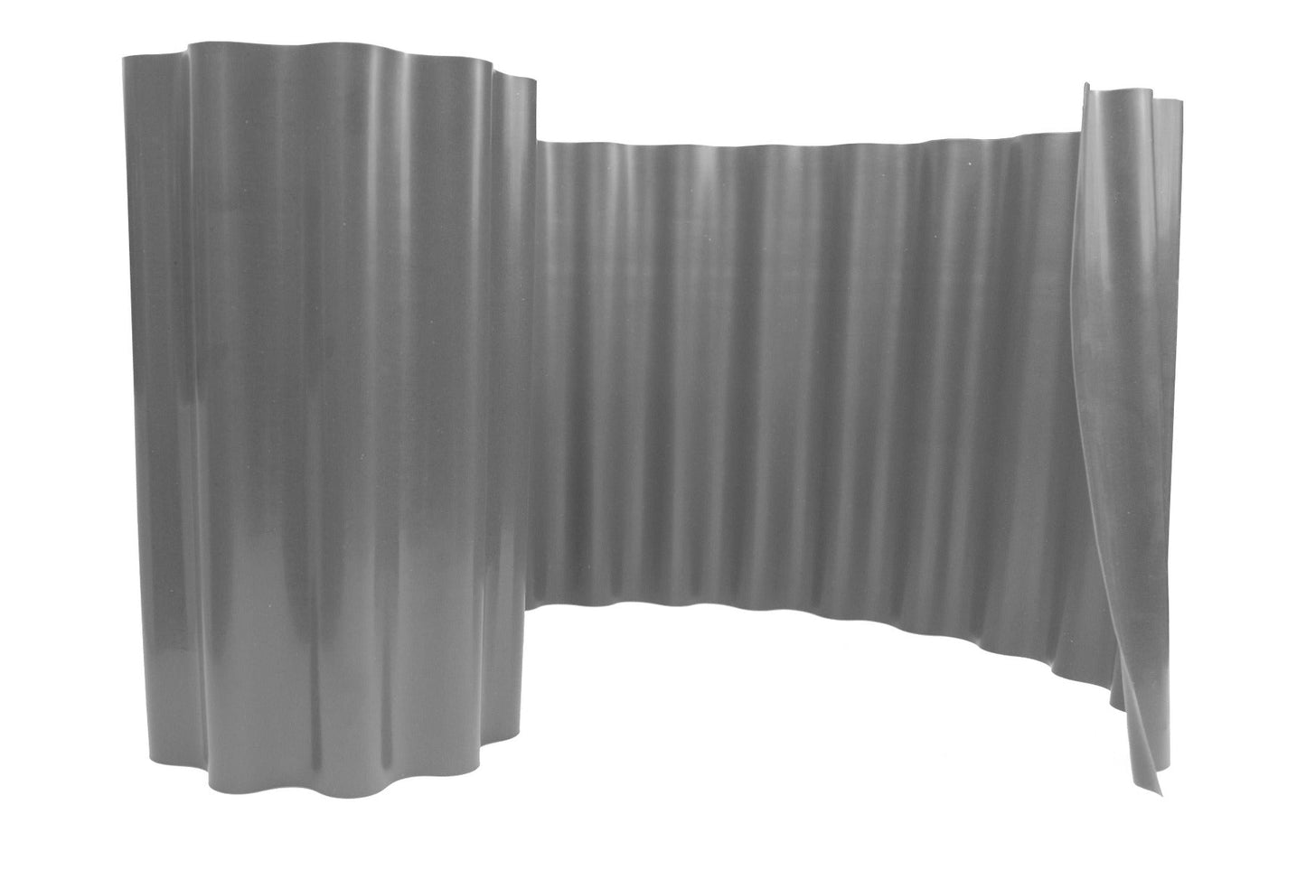 Light Grey Crinkled Flexible Lawn Edging, 25cm Height