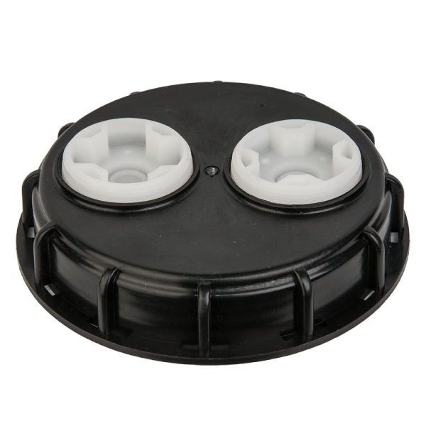 S160X7 150mm IBC Cap with 2 x 2" BSPF Threaded Vents