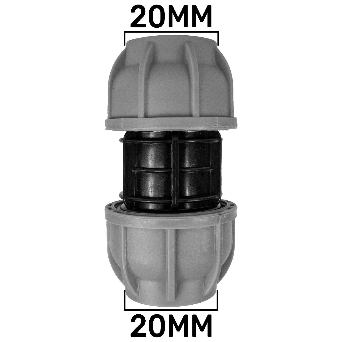 MDPE Straight Connector Coupling, 20mm
