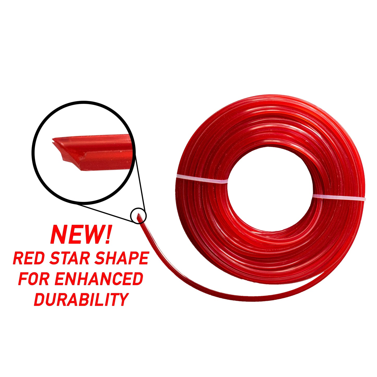 15m Twisted Red Star Trimmer Line, 2.7mm