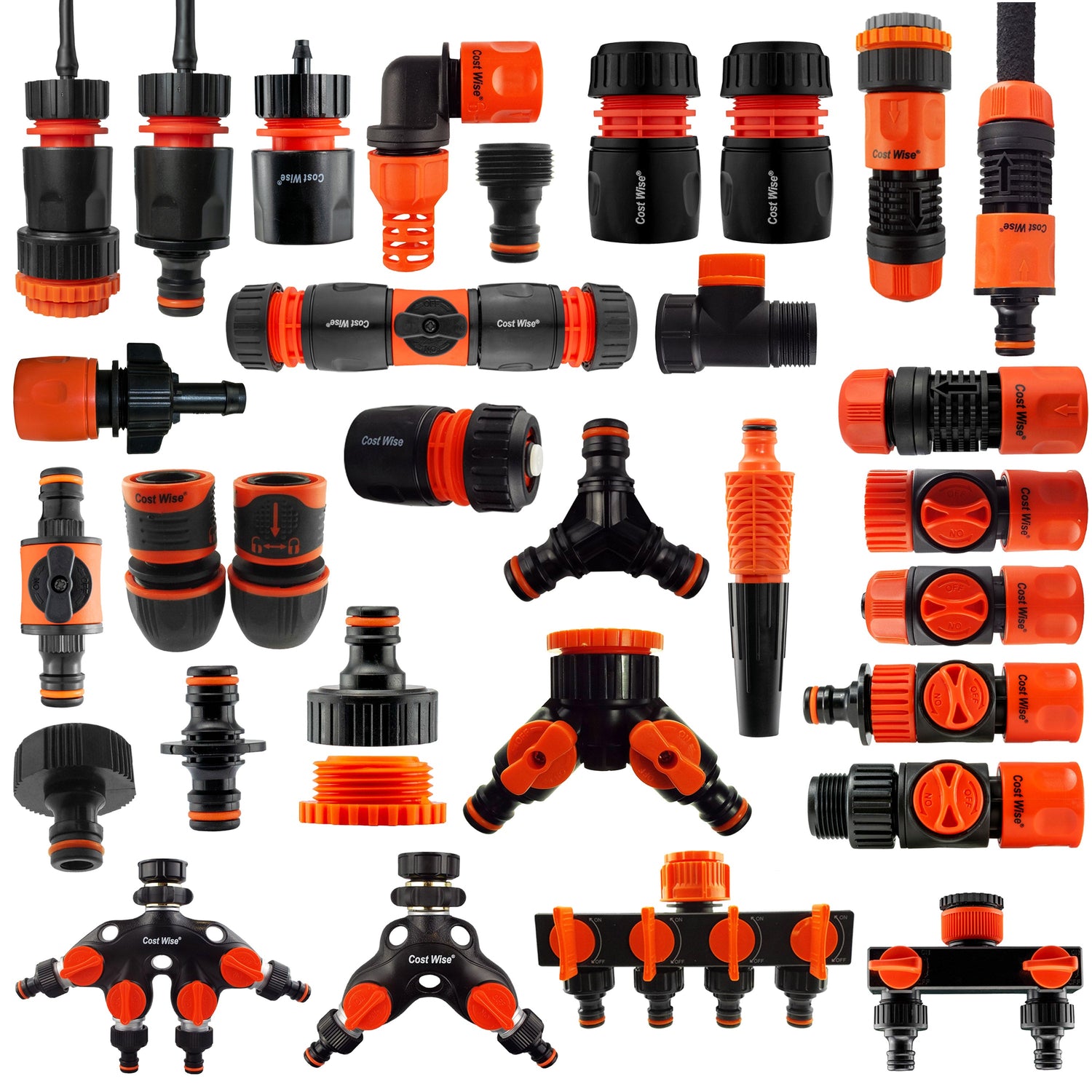 Black & Orange Hosepipe Fittings