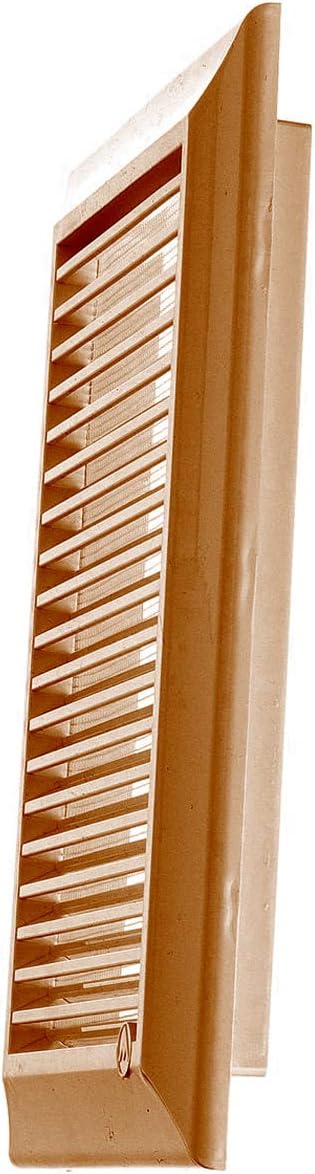 Brown Duo Smart Louvre Vent with Fly Mesh, 90mm x 240mm