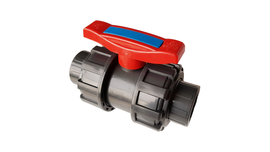PVC Double Union Stopcock Valve, 1"