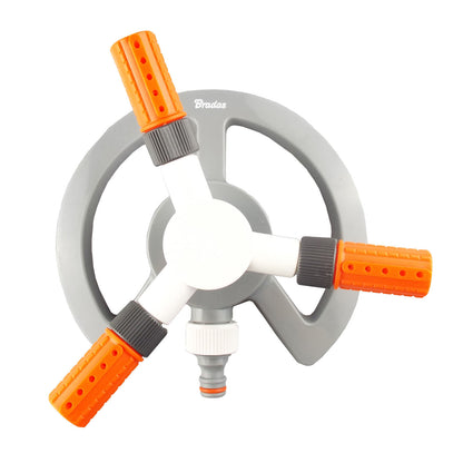 3-Arm Rotating Garden Sprinkler, White line