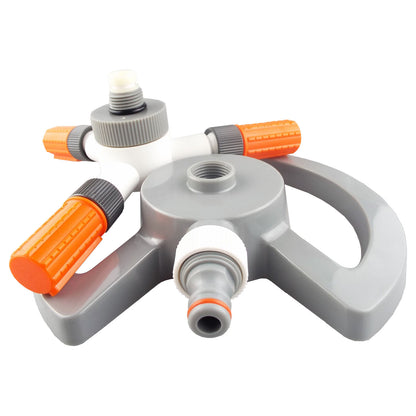 3-Arm Rotating Garden Sprinkler, White line