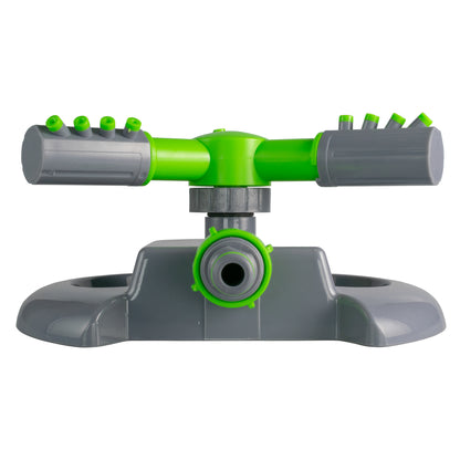 3-Arm Rotating Garden Sprinkler, Green & Grey