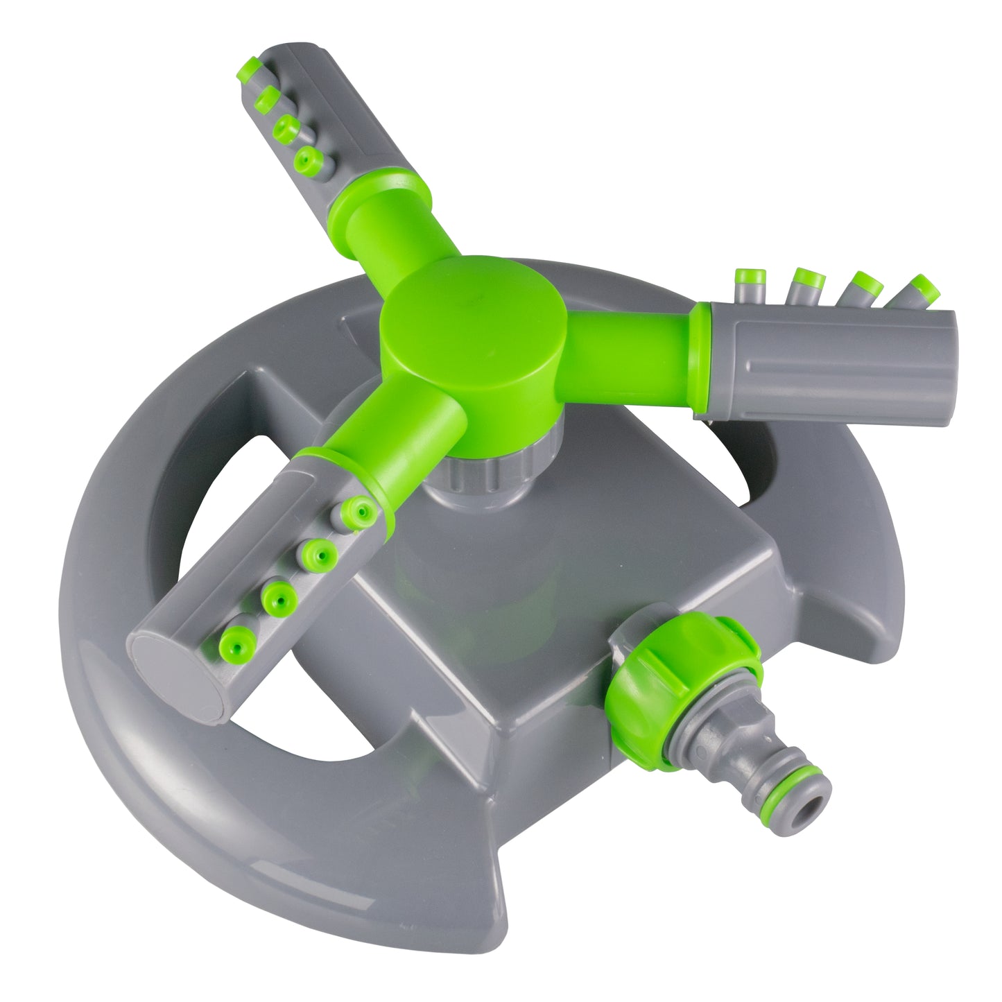 3-Arm Rotating Garden Sprinkler, Green & Grey