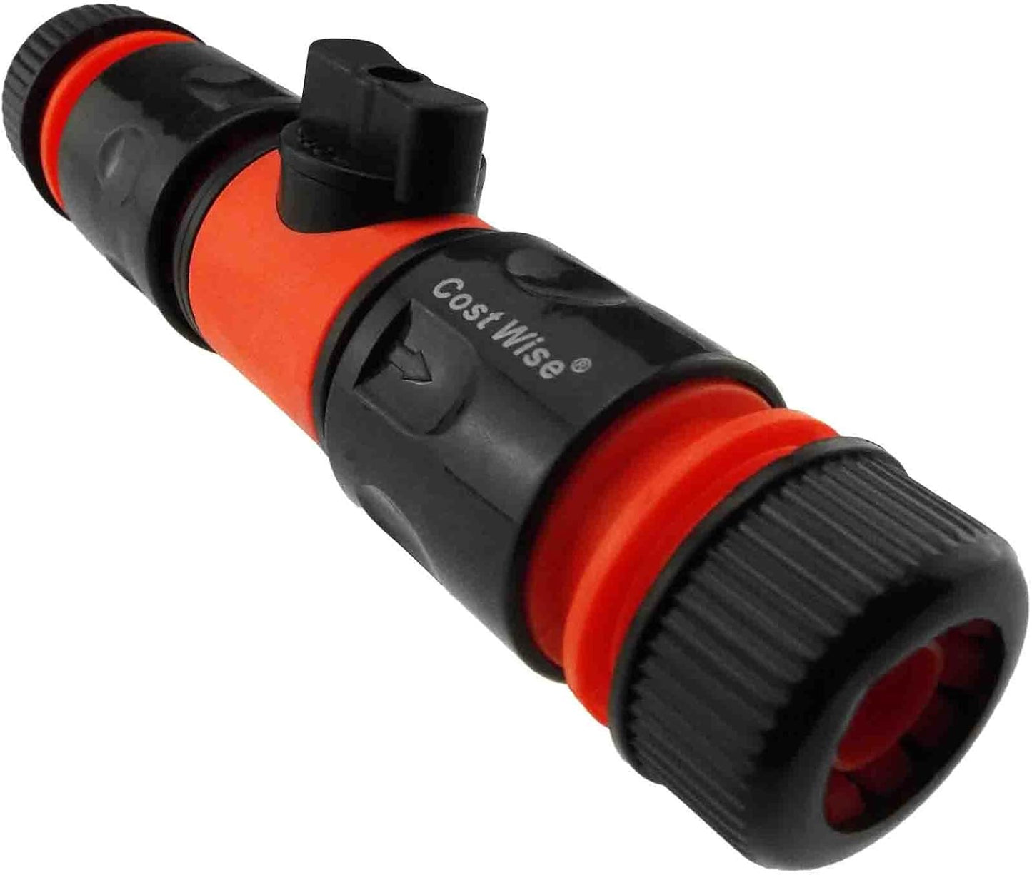 In-Line Valve with Quick Connectors - 6 Piece Set, Black