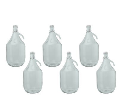 5L Clear Glass Demijohn Bottle with Swing-top Cap, Box of 6