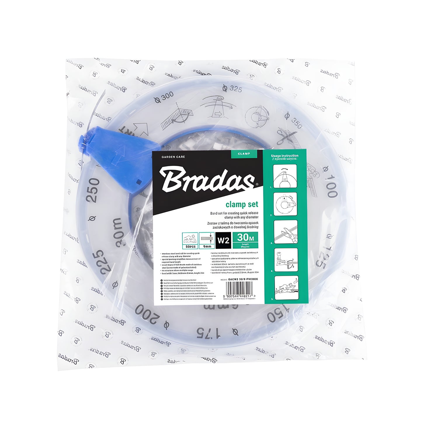 A2 Hose Clip Tape PVC Box + 50 Clips