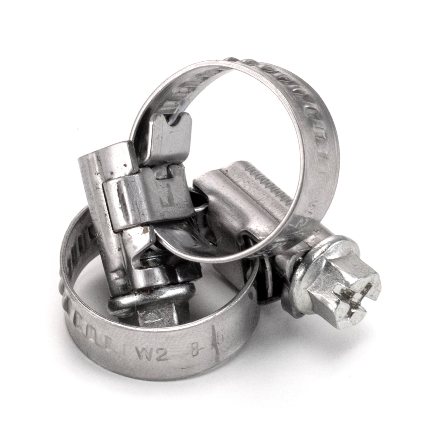 W2 Stainless Steel Hose Clips, 10mm - 16mm