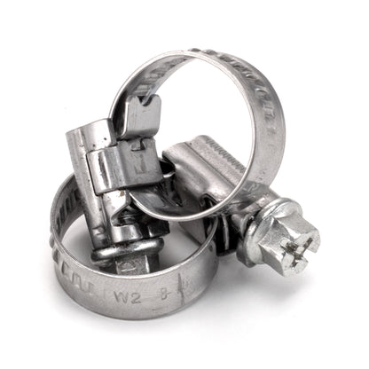 W2 Stainless Steel Hose Clips, 10mm - 16mm