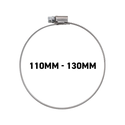 W2 Stainless Steel Hose Clips, 110mm - 130mm