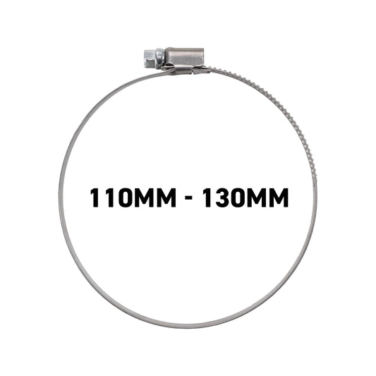 W2 Stainless Steel Hose Clips, 110mm - 130mm