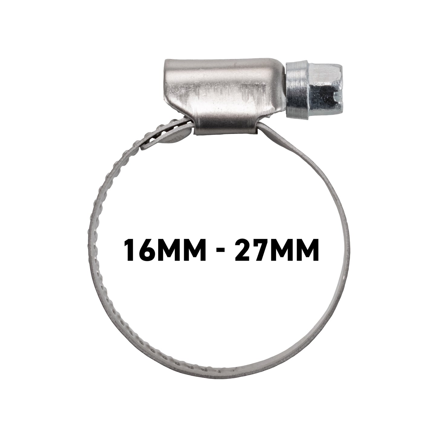 W2 Stainless Steel Hose Clips, 16mm - 27mm