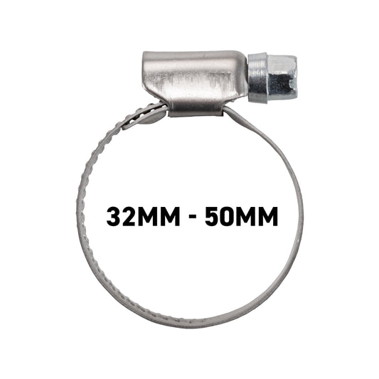 W2 Stainless Steel Hose Clips, 32mm - 50mm