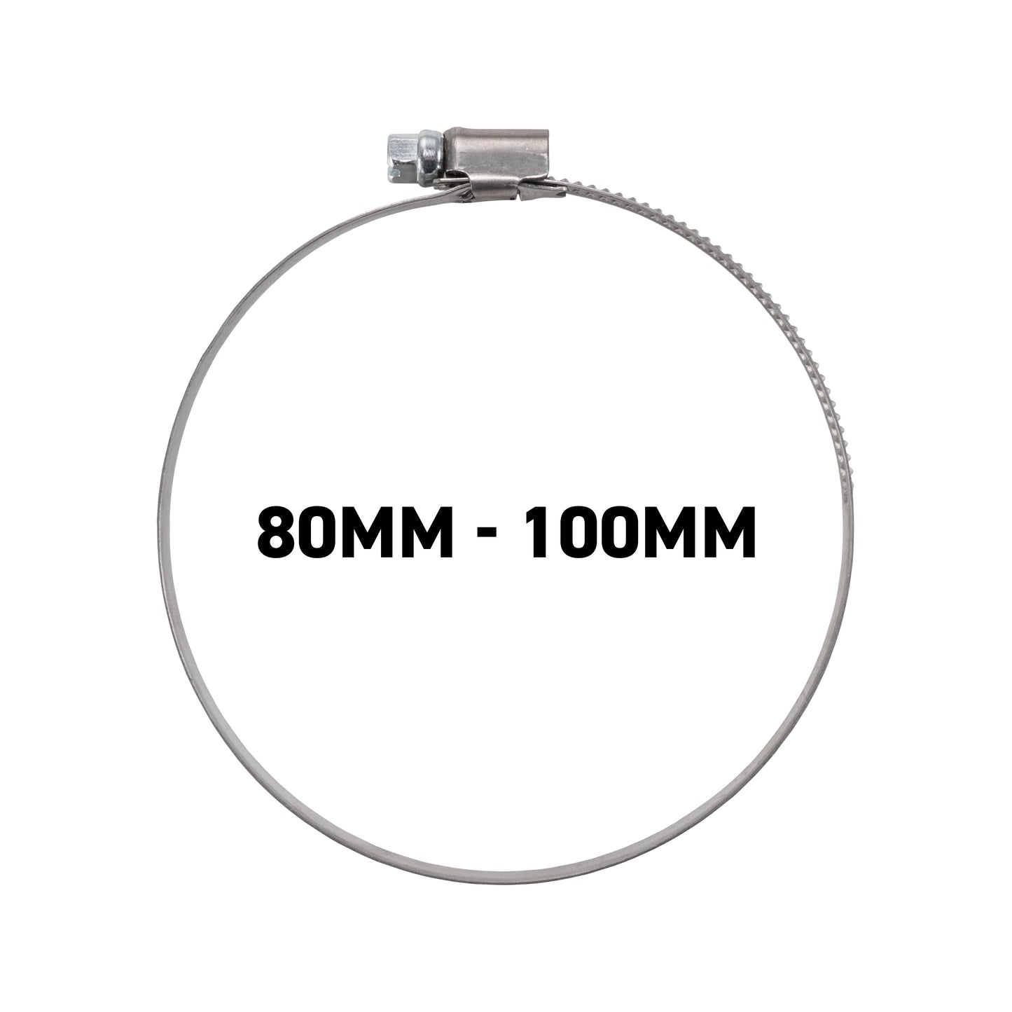 W2 Stainless Steel Hose Clips, 80mm - 100mm