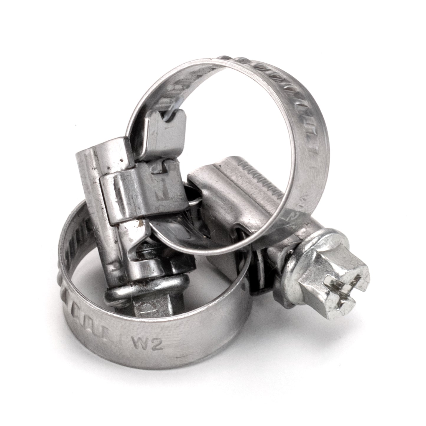 W2 Stainless Steel Hose Clips, 8mm - 12mm