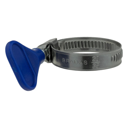 W2 Stainless Steel Butterfly Grip Hose Clips, 20mm-35mm
