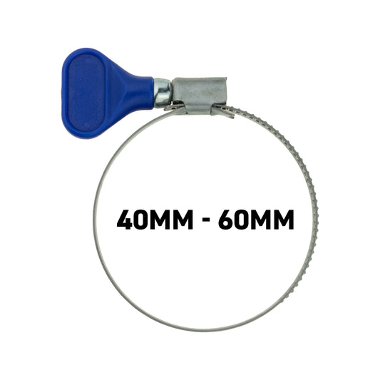 W2 Stainless Steel Butterfly Grip Hose Clips, 40mm-60mm