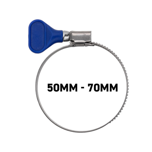 W2 Stainless Steel Butterfly Grip Hose Clips, 50mm-70mm