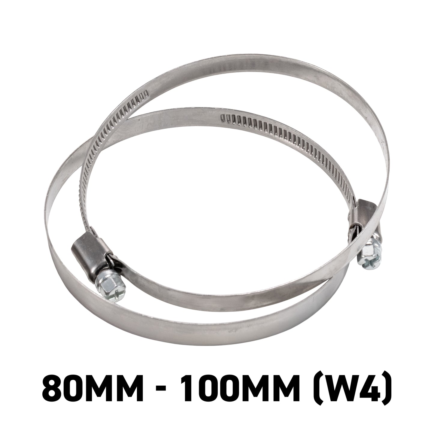 W4 Stainless Steel Hose Clips, 80mm - 100mm