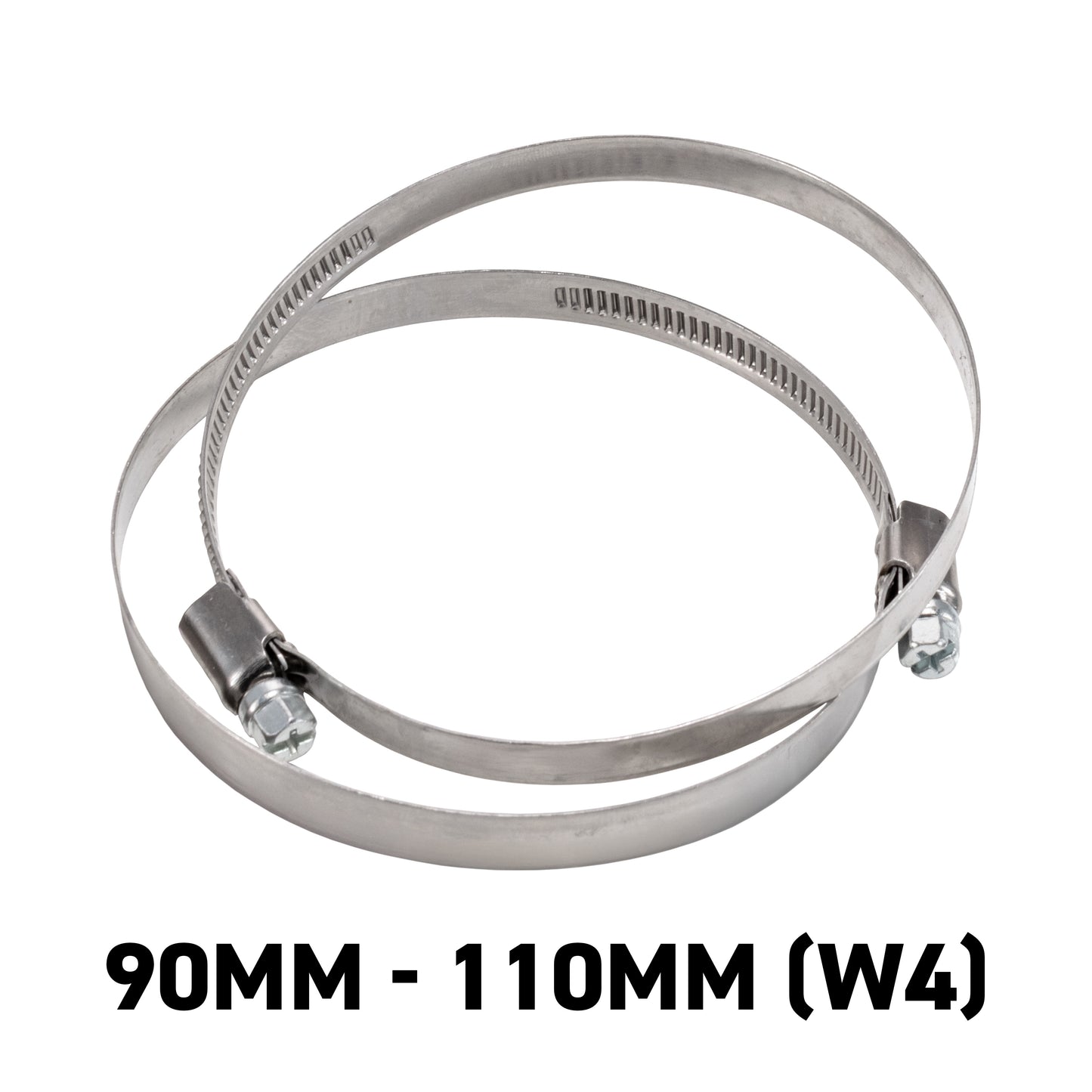 W4 Stainless Steel Hose Clips, 90mm - 110mm