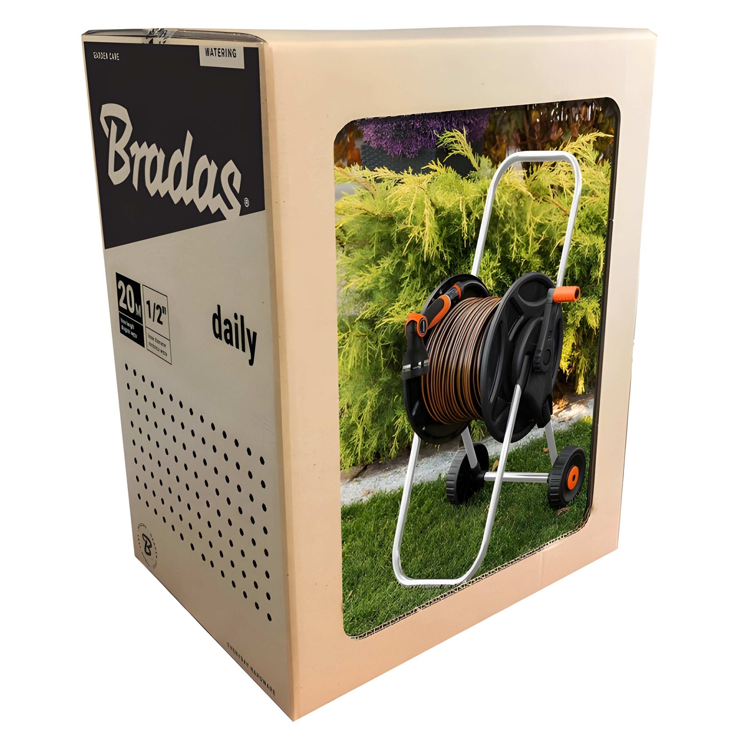 Portable Black Garden Hose Cart with 60m Reel Capacity