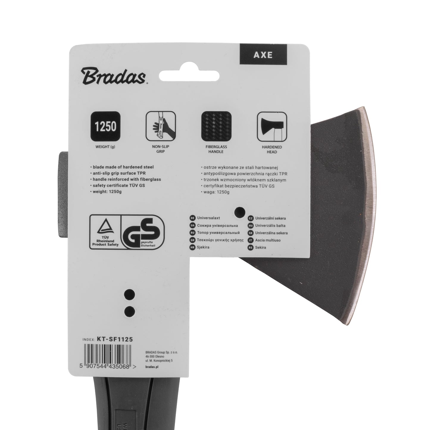 1250g Multipurpose Axe with Fiberglass Handle
