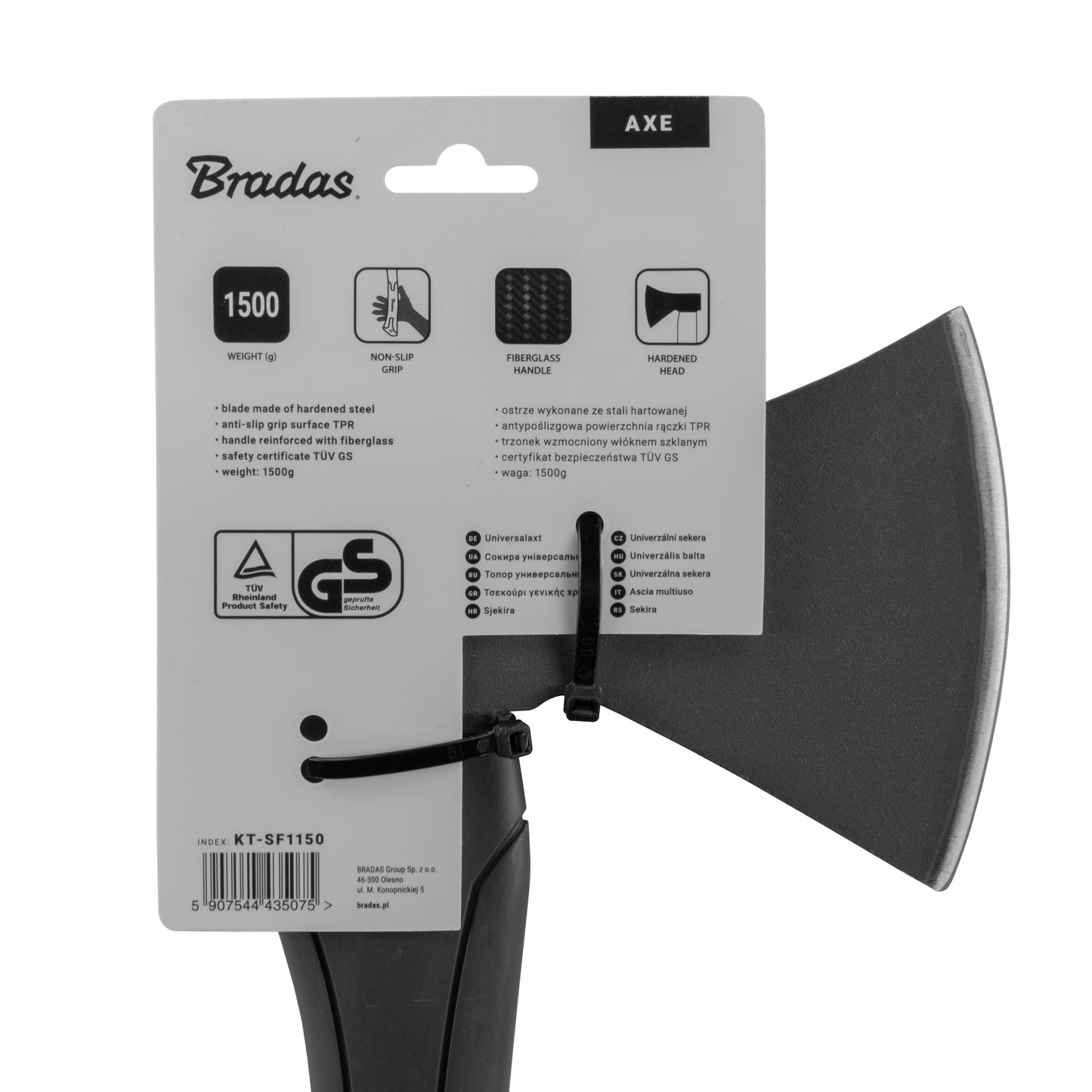 1500g Multipurpose Axe with Fiberglass Handle
