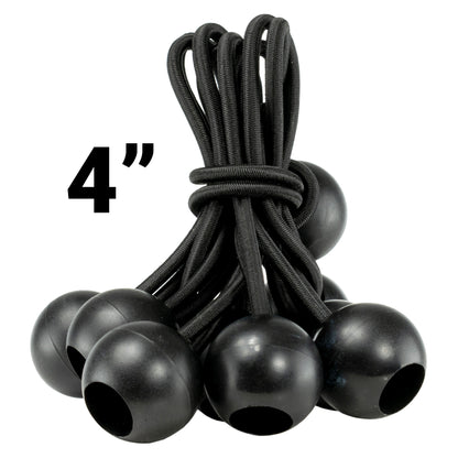 Black Bungee Balls 4"