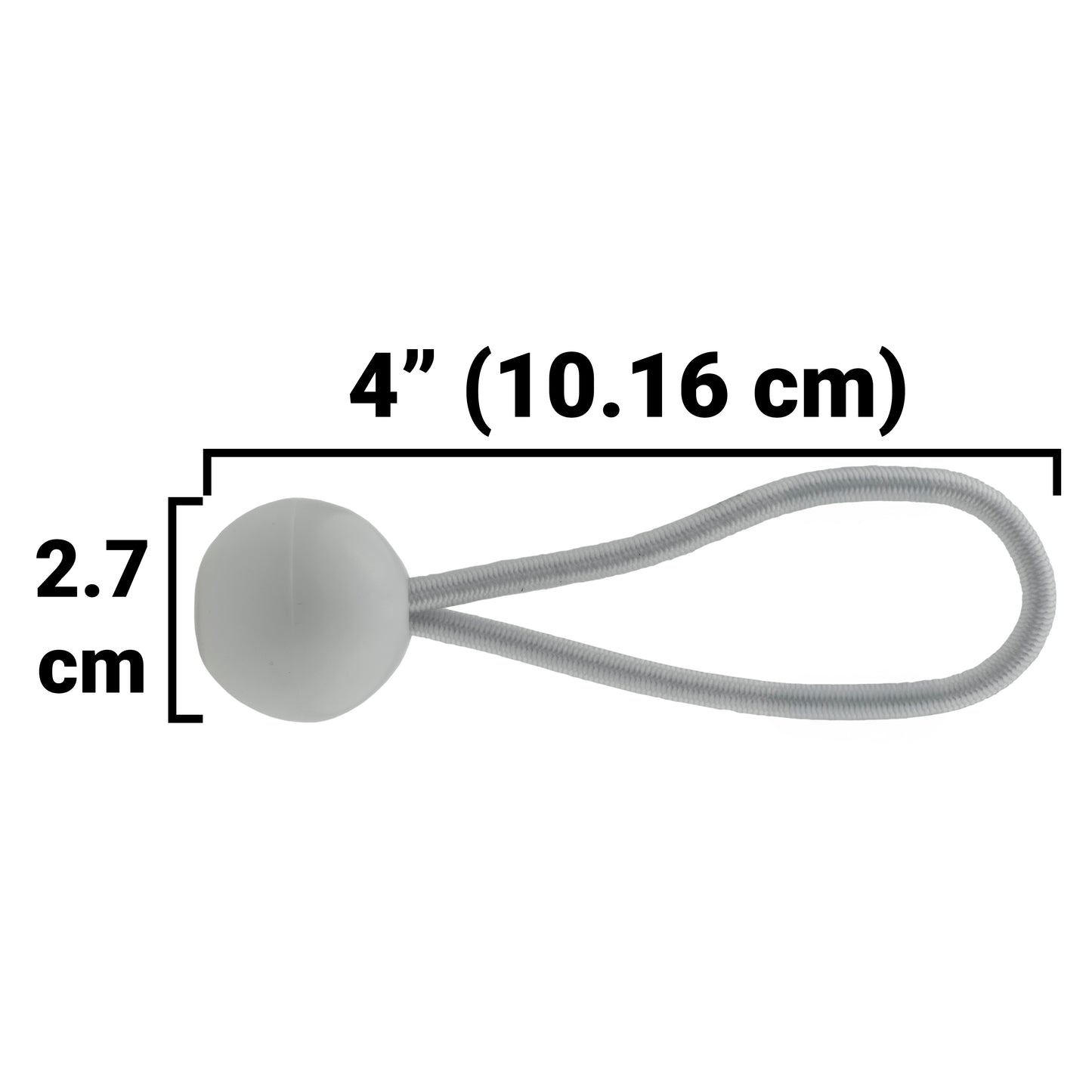 White Bungee Balls 4"