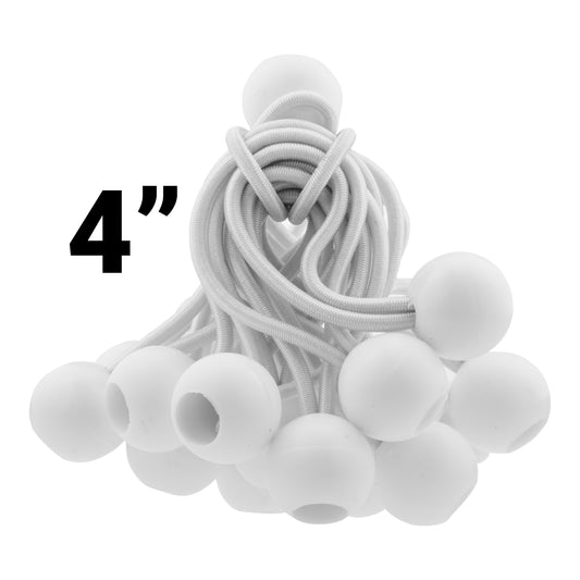 White Bungee Balls 4"