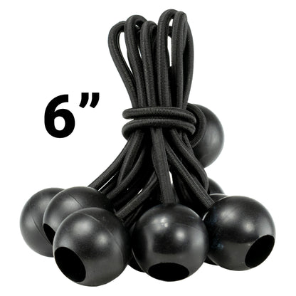 Black Bungee Balls 6"