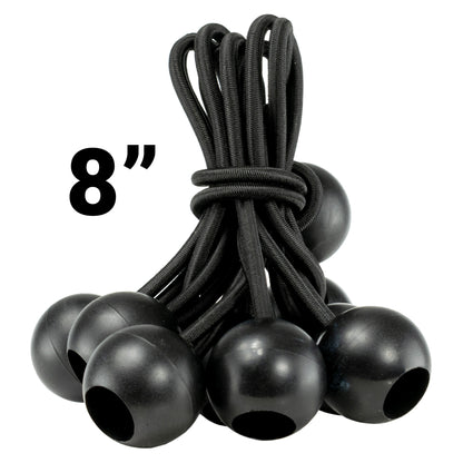 Black Bungee Balls 8"
