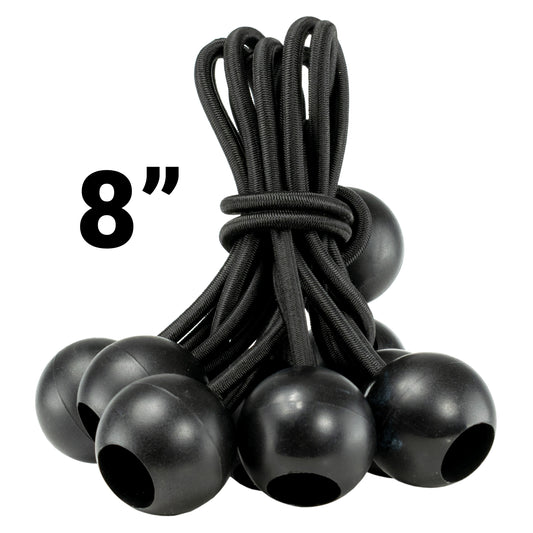 Black Bungee Balls 8"