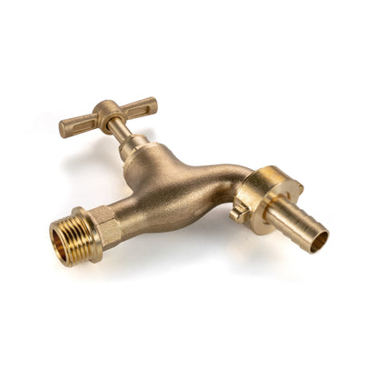 Brass Barbed Single Turn Bib Tap, 3/4" BSP