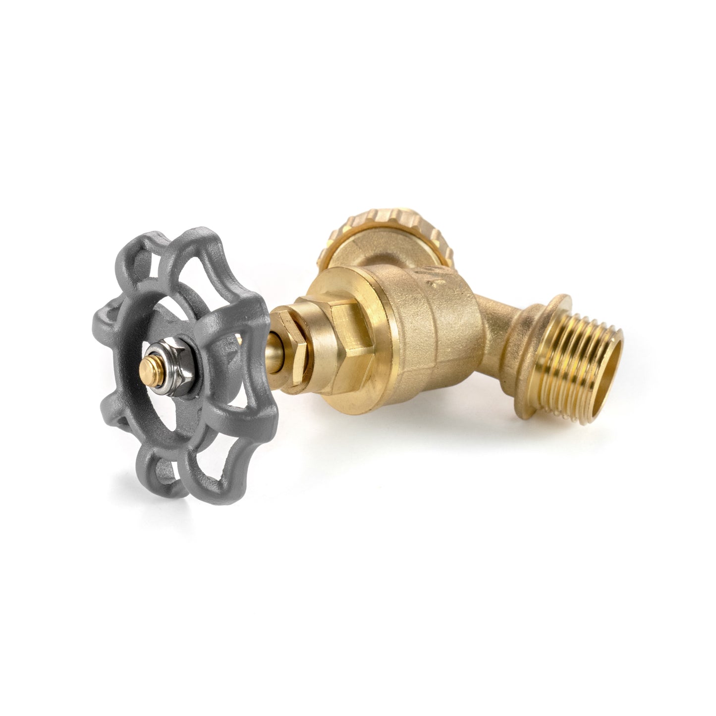 Brass Barbed Single Turn Dial Bib Tap, 1/2" BSP