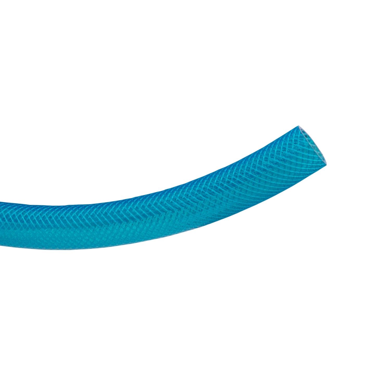 25mm Braided PVC Fuel Tech Hose, Transparent Blue