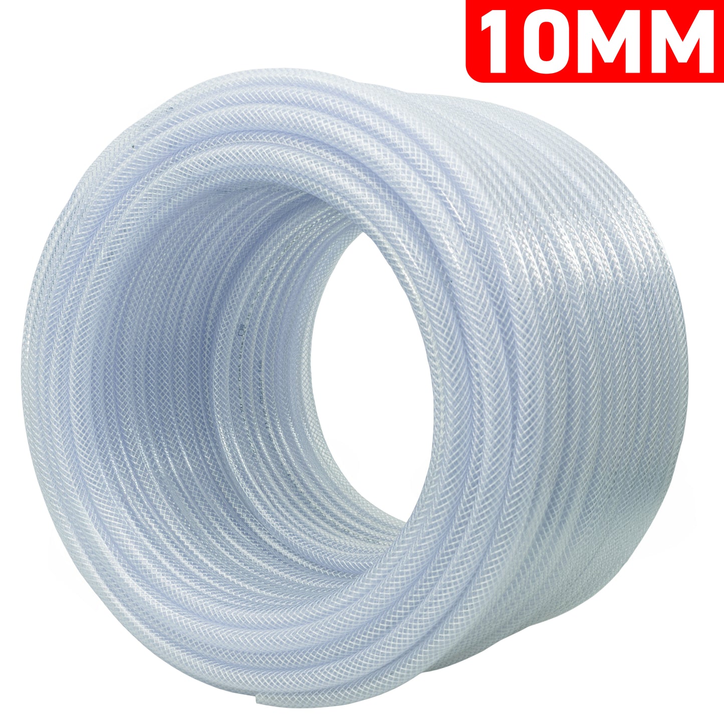 10mm Braided PVC Tech Hose, 1.6mm Wall Thickness