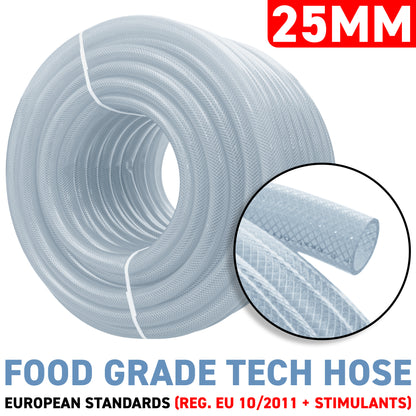 25mm Braided PVC Tech Hose, 3.5mm Wall Thickness
