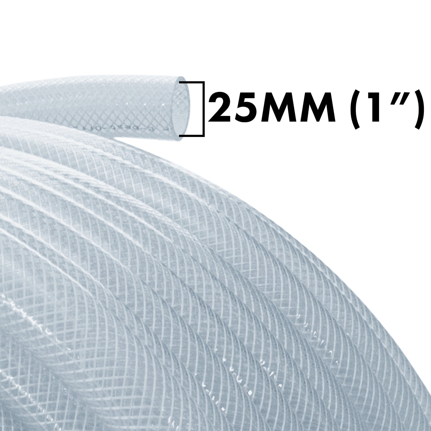 25mm Braided PVC Tech Hose, 3.5mm Wall Thickness