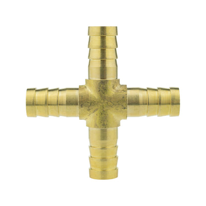 Brass 4-way Cross Splitter, 10mm