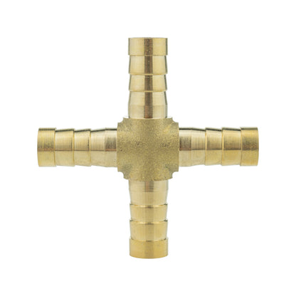 Brass 4-way Cross Splitter, 8mm